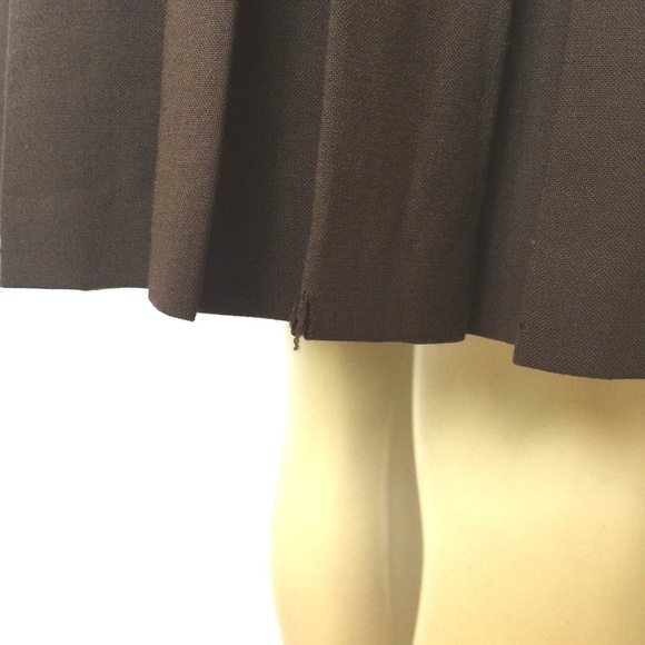 Yumi Mazao 2 pc Skirt Suit Set Blazer Brown Stripe - Picture 8 of 8